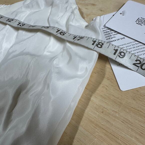 Athleta Calm Cool Slip Dress Nightgown in White Women's Size Medium NWT - Picture 10 of 10